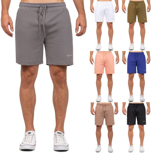 Reichstadt Herren Regular Fit Kurze Hose Marken-Stick 23RS043