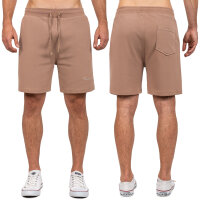 Reichstadt Herren Regular Fit Kurze Hose Marken-Stick 23RS043 Warm Brown S