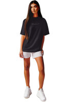Reichstadt Damen Oversized Kurzarmshirt Brand Stick 23RSW044 Black XS