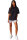 Reichstadt Damen Oversized Kurzarmshirt Brand Stick 23RSW044 Black XS