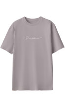 Reichstadt Damen Oversized Kurzarmshirt Brand Stick 23RSW044 Dark Grey M