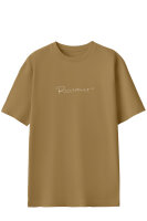 Reichstadt Damen Oversized Kurzarmshirt Brand Stick 23RSW044 Khaki XS