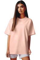 Reichstadt Damen Oversized Kurzarmshirt Brand Stick 23RSW044 Old Pink L