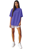 Reichstadt Damen Oversized Kurzarmshirt Brand Stick 23RSW044 Light Purple L