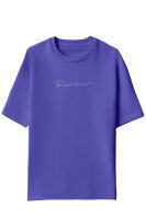 Reichstadt Damen Oversized Kurzarmshirt Brand Stick 23RSW044 Light Purple L