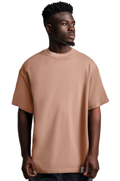 Relaxed Fit T-Shirt Herren  23RS041 Warm Brown XL