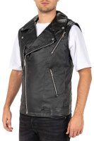 Reichstadt Herren Regular Fit Kunstlederweste RS006W PU Black L
