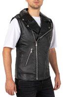 Reichstadt Herren Regular Fit Kunstlederweste RS006W PU Black XL