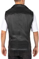 Reichstadt Herren Regular Fit Kunstlederweste RS006W PU Black XXL