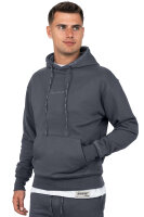 Reichstadt Herren Regular Fit Hoodie Marken-Stick 23RS034 Anthracite XXL