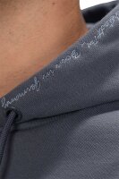 Reichstadt Herren Regular Fit Hoodie Marken-Stick 23RS034 Anthracite 4XL