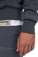 Reichstadt Herren Regular Fit Hoodie Marken-Stick 23RS034 Anthracite 5XL