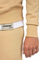 Reichstadt Herren Regular Fit Hoodie Marken-Stick 23RS034 Beige 4XL