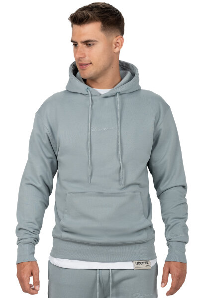 Reichstadt Herren Regular Fit Hoodie Marken-Stick 23RS034 Grey M