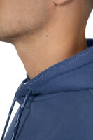 Regular Fit Hoodie Herren Marken-Stick 23RS034 Dark Blue XL