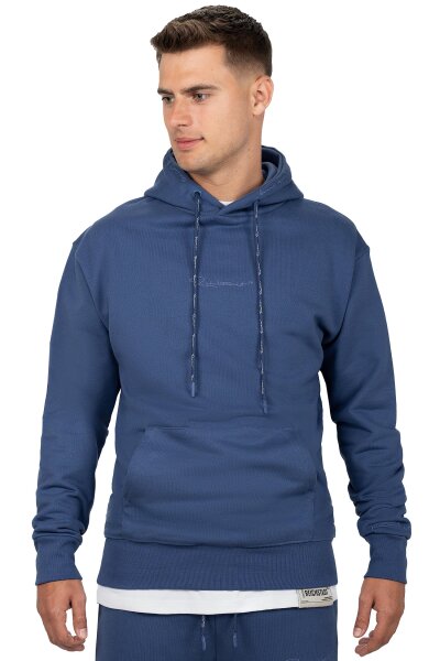 Regular Fit Hoodie Herren Marken-Stick 23RS034 Dark Blue 4XL