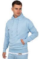 Reichstadt Herren Regular Fit Hoodie Marken-Stick 23RS034 Baby Blue 4XL