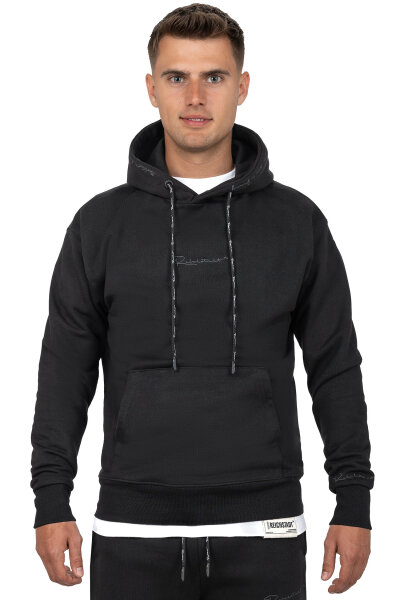 Reichstadt Herren Regular Fit Hoodie Marken-Stick 23RS034 Black 3XL