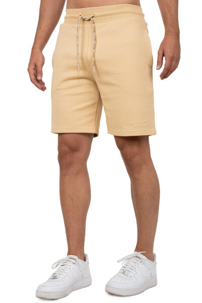 Reichstadt Herren Regular Fit Kurze Hose Marken-Stick 23RS036 Beige M