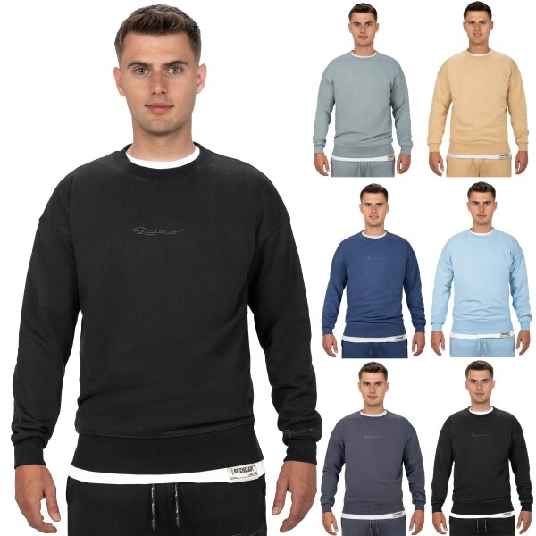Regular Fit Pullover Herren Logo-Stitching23RS037