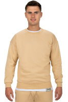 Regular Fit Pullover Herren Logo-Stitching23RS037 Beige M