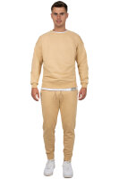 Regular Fit Pullover Herren Logo-Stitching23RS037 Beige XL