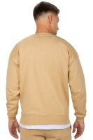 Regular Fit Pullover Herren Logo-Stitching23RS037 Beige XXL