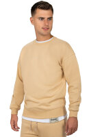 Regular Fit Pullover Herren Logo-Stitching23RS037 Beige 4XL