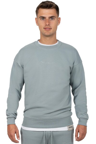 Regular Fit Pullover Herren Logo-Stitching23RS037 Grey XL