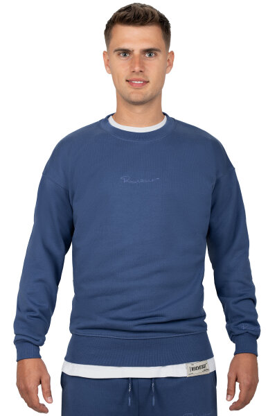 Regular Fit Pullover Herren Logo-Stitching23RS037 Dark Blue 5XL
