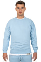 Reichstadt Herren Regular Fit Pullover Logo-Stitching 23RS037 Baby Blue 4XL