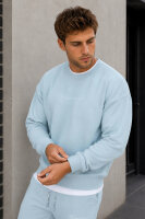 Reichstadt Herren Regular Fit Pullover Logo-Stitching 23RS037 Baby Blue 5XL