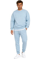 Reichstadt Herren Regular Fit Pullover Logo-Stitching 23RS037 Baby Blue 5XL