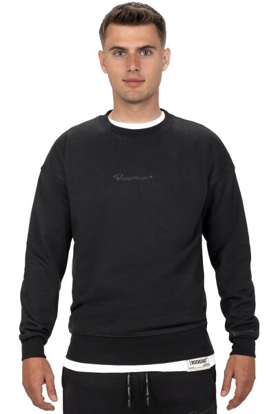 Regular Fit Pullover Herren Logo-Stitching23RS037 Black 3XL