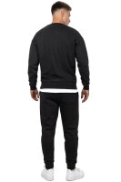 Regular Fit Pullover Herren Logo-Stitching23RS037 Black 4XL