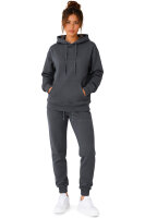 Reichstadt Damen Relaxed Fit Hoodie Marken-Stick 23RSW038 Anthracite XS