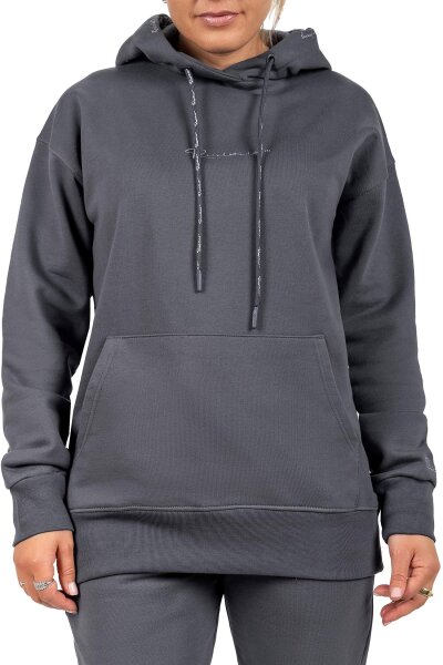 Relaxed Fit Hoodie Damen Marken-Stick 23RSW038 Anthracite M