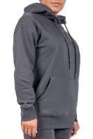 Relaxed Fit Hoodie Damen Marken-Stick 23RSW038 Anthracite 4XL