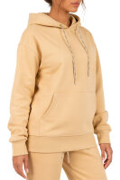 Reichstadt Damen Relaxed Fit Hoodie Marken-Stick 23RSW038 Beige 3XL