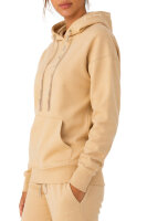 Reichstadt Damen Relaxed Fit Hoodie Marken-Stick 23RSW038 Beige 4XL
