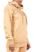 Relaxed Fit Hoodie Damen Marken-Stick 23RSW038 Beige 4XL
