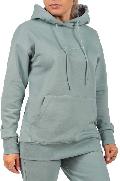 Relaxed Fit Hoodie Damen Marken-Stick 23RSW038 Grey M