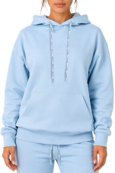 Reichstadt Damen Relaxed Fit Hoodie Marken-Stick 23RSW038 Baby Blue L