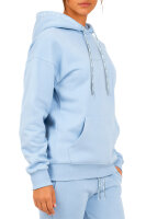 Reichstadt Damen Relaxed Fit Hoodie Marken-Stick 23RSW038 Baby Blue L