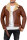 Slim Fit Echtlederjacke Herren Black Zipper RS008LUX Cognac XS