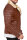 Reichstadt Herren Slim Fit Bikerjacke Black Zipper RS008LUX Cognac L