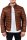 Regular Fit Jacke Herren Echtleder 19RS016 Cognac S