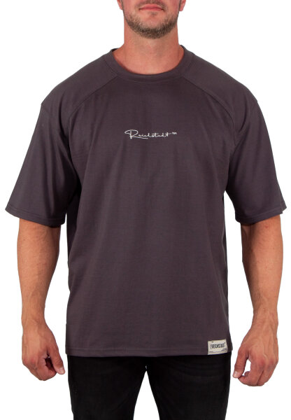 Oversized T-Shirt Herren Logoschriftzug 22RS033A Dark Grey XXL