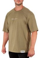 Oversized T-Shirt Herren Logoschriftzug 22RS033A Khaki XL