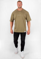 Oversized T-Shirt Herren Logoschriftzug 22RS033A Khaki XL